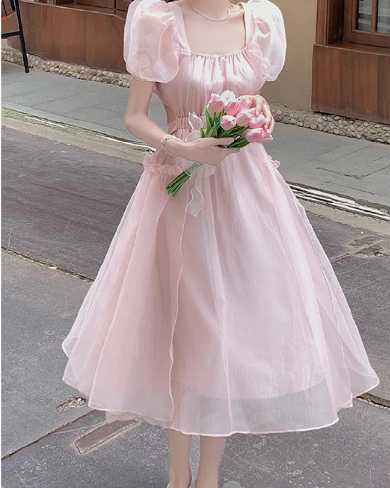 French Hepburn Fragrant Maxi Coquette Dress - Image 5