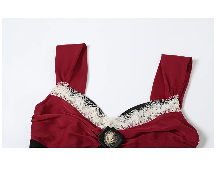 French Hepburn Suspender Long Dress - Image 4