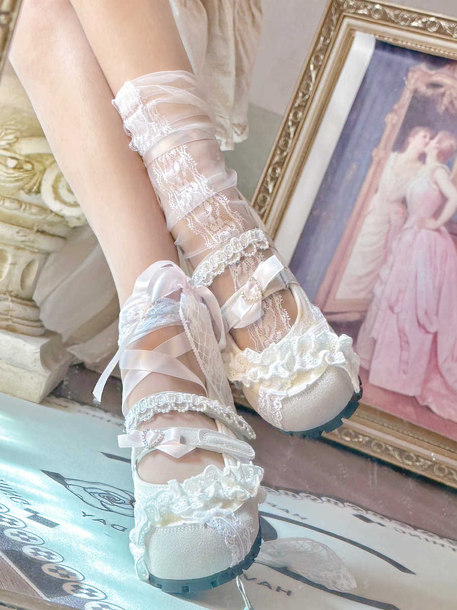 French Lace Ballet Shoes - Image 4