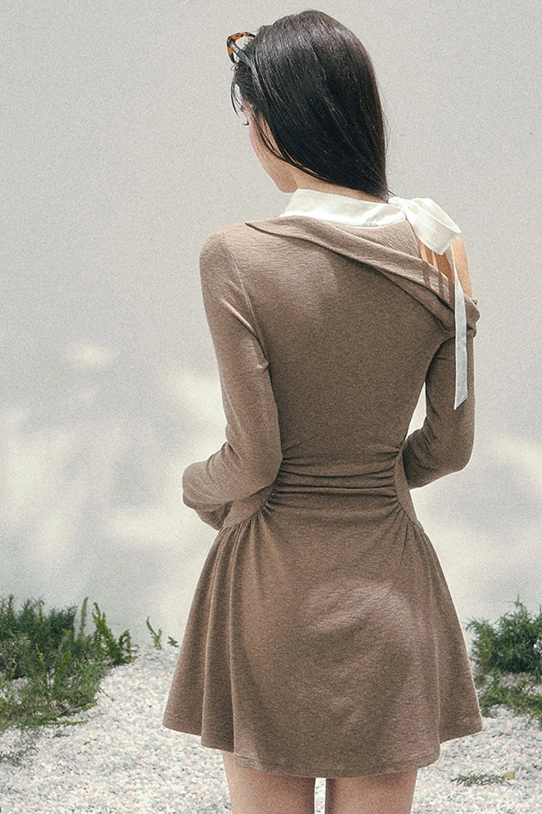 French Lace Off-Shoulder Dress - Image 33