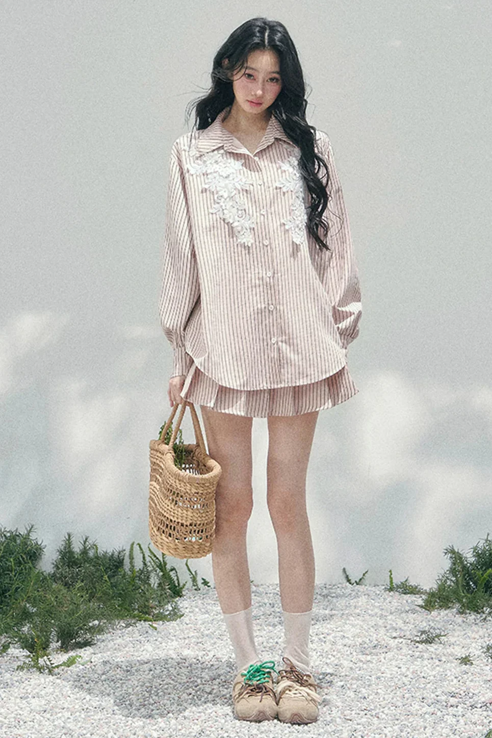 French Stripe Shirt + Skirt - Image 12