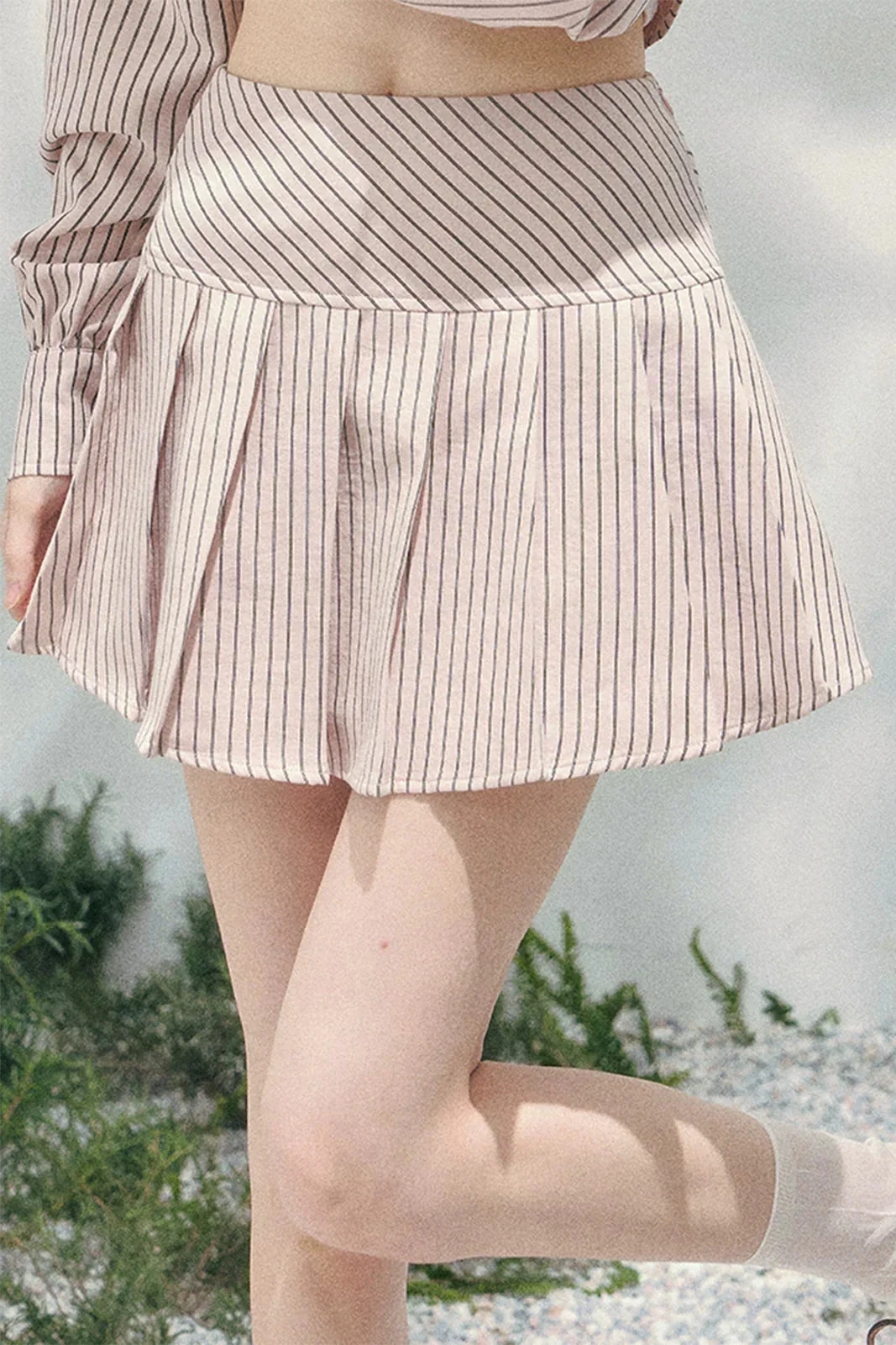 French Stripe Shirt + Skirt - Image 16