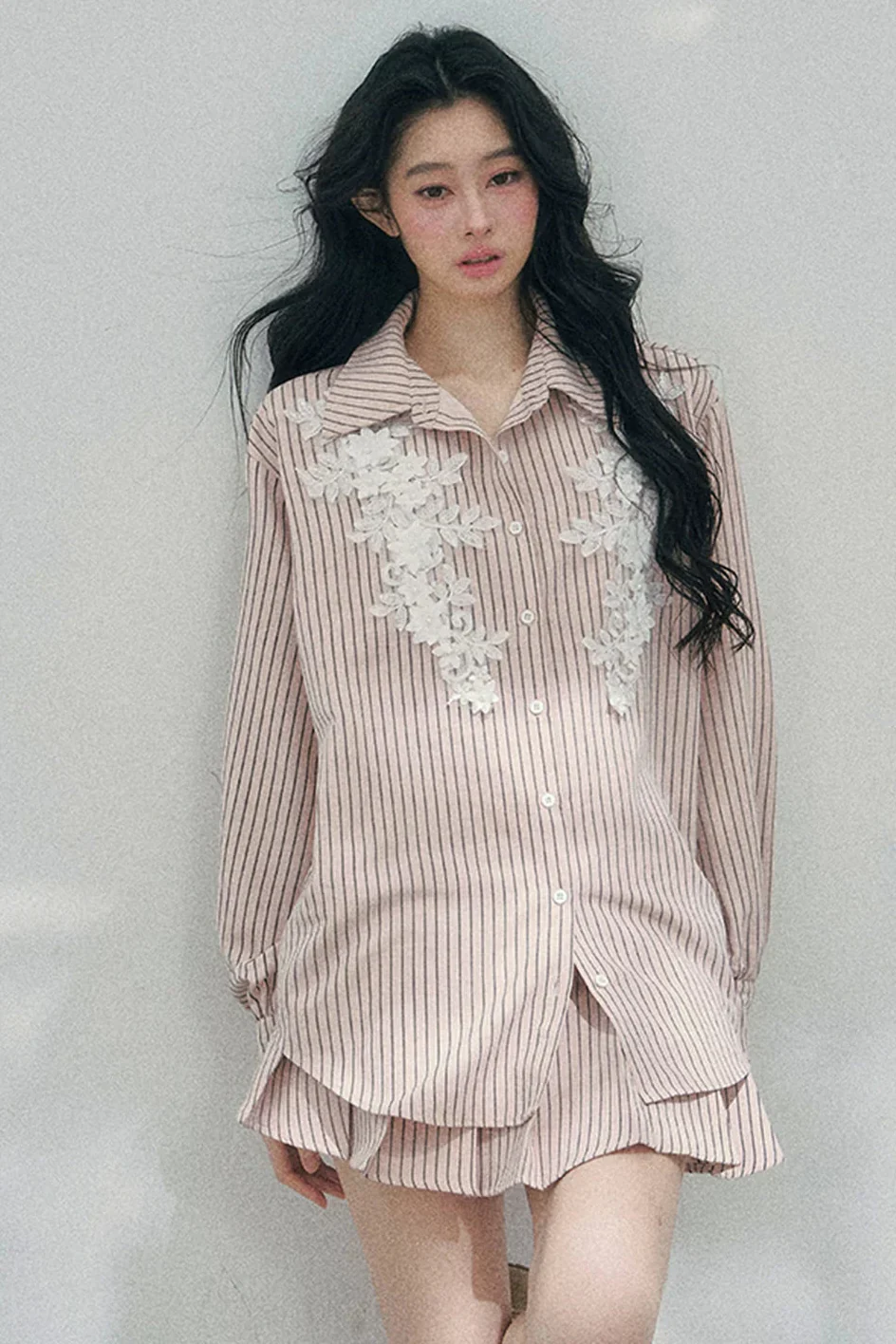 French Stripe Shirt + Skirt - Image 2
