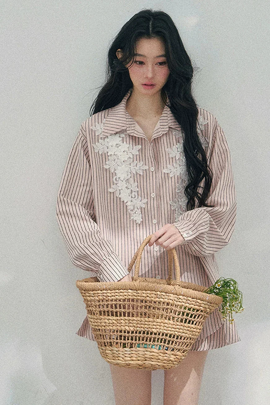 French Stripe Shirt + Skirt - Image 5