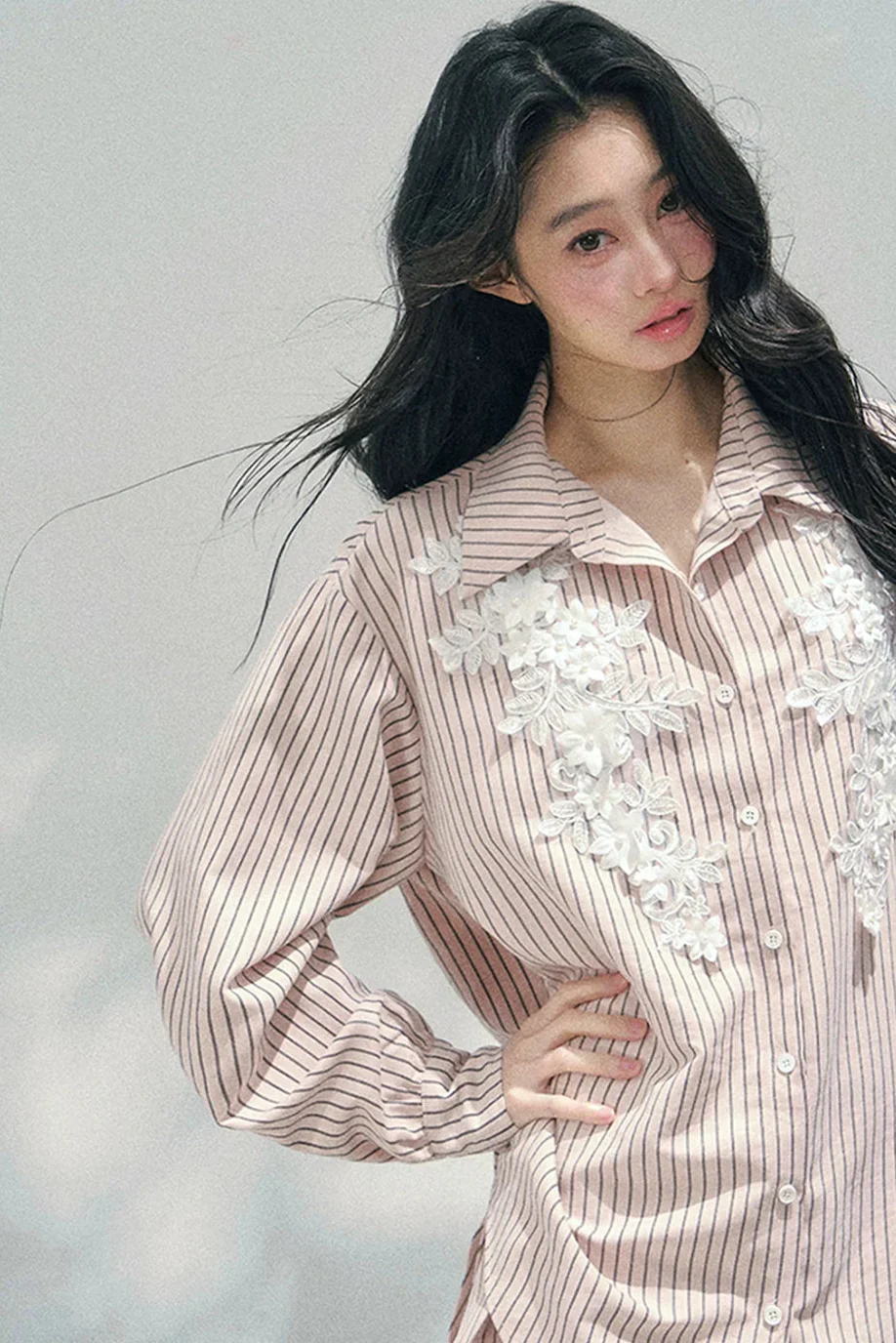 French Stripe Shirt + Skirt - Image 6