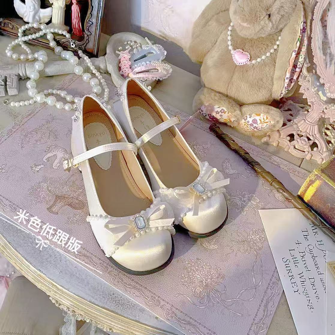French Mary Jane Fairy Bow Shoes - Image 2
