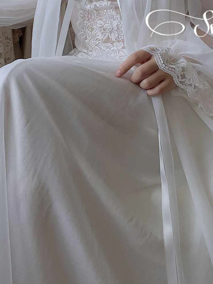 French Mesh Lace Nightgown - Image 3