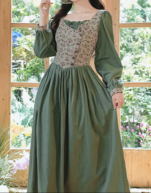 French Pastoral Vest Dress