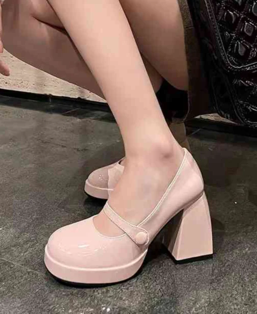 French Pink Leather Mary Jane - Image 3