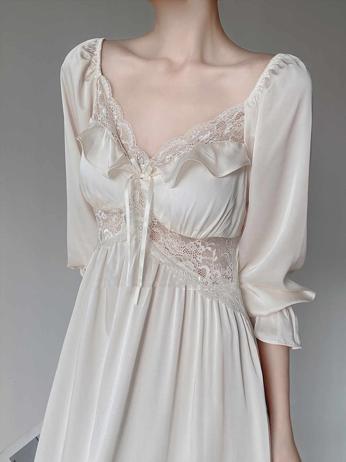 French Silk Lace Nightgown - Image 3