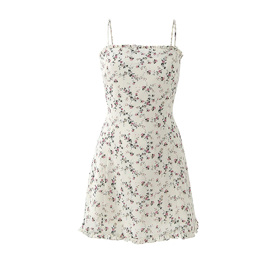 French Sweet Floral Suspender Dress - Image 2