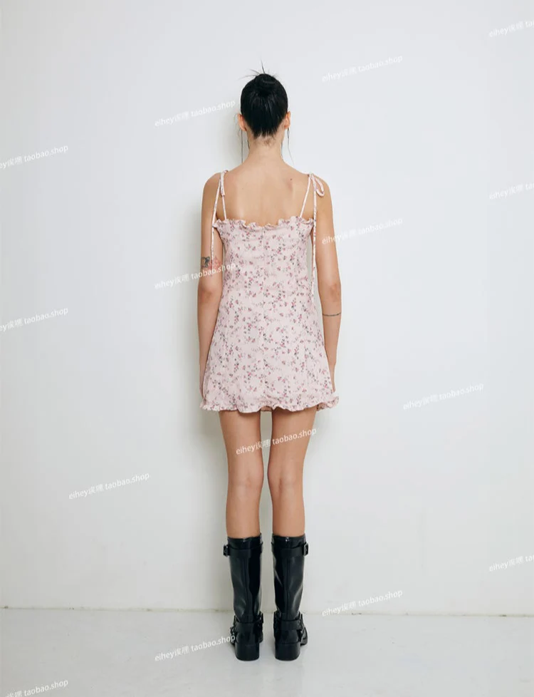 French Sweet Floral Suspender Dress - Image 5