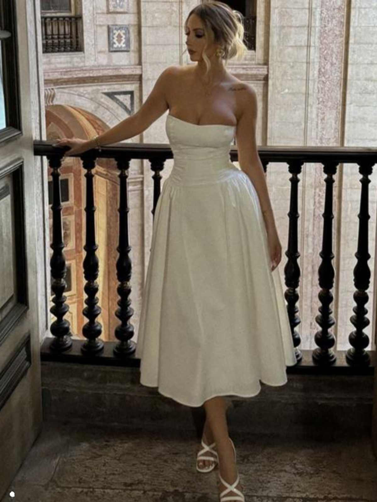 French Tube Top Corset Dress - Image 3