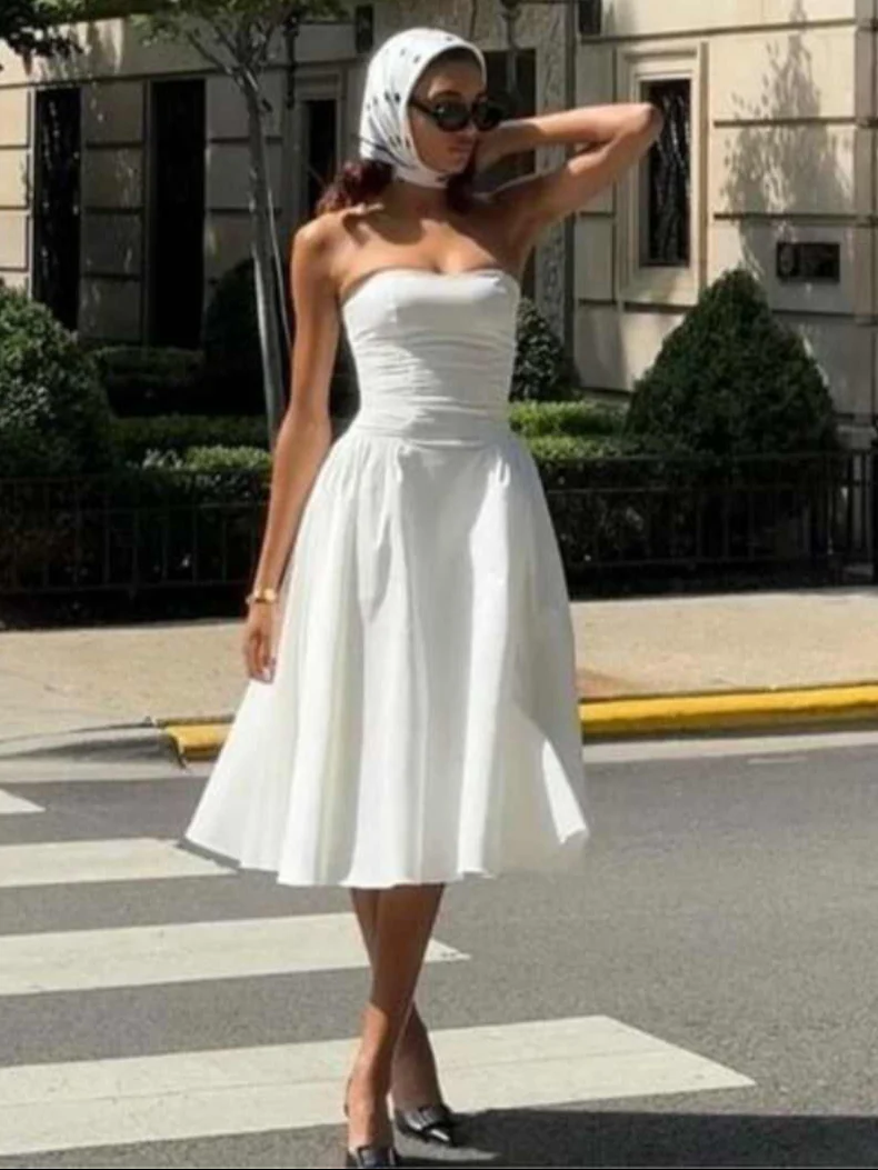 French Tube Top Corset Dress - Image 5