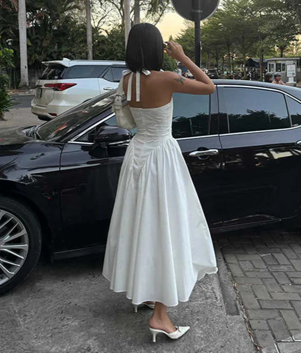 French V-neck Low-cut Dress - Image 2