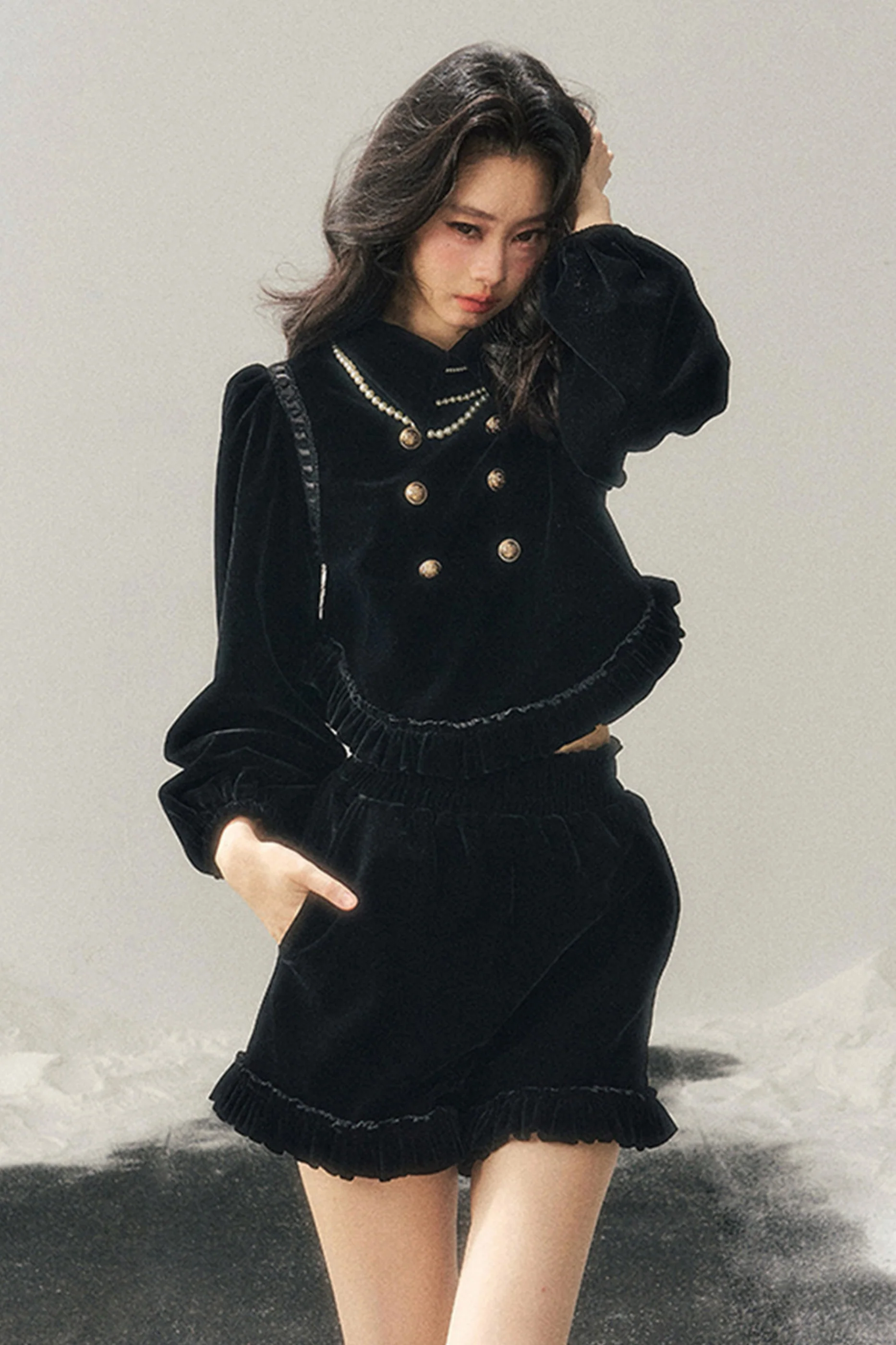 French Velvet Jacket + Shorts - Image 9