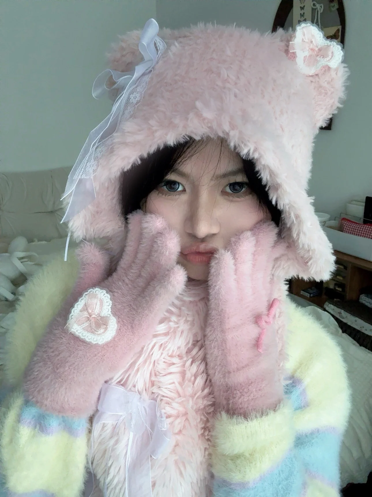 fur kawaii hat - Image 5