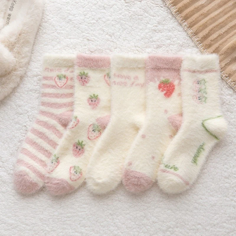 Fuzzy Berry Socks - Image 2