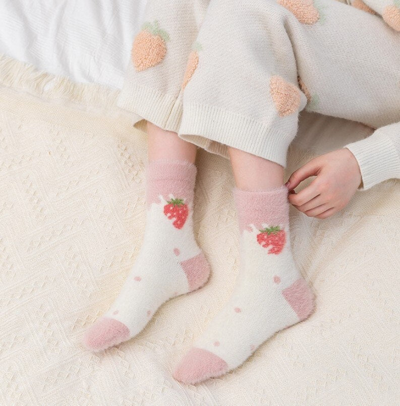 Fuzzy Berry Socks - Image 5