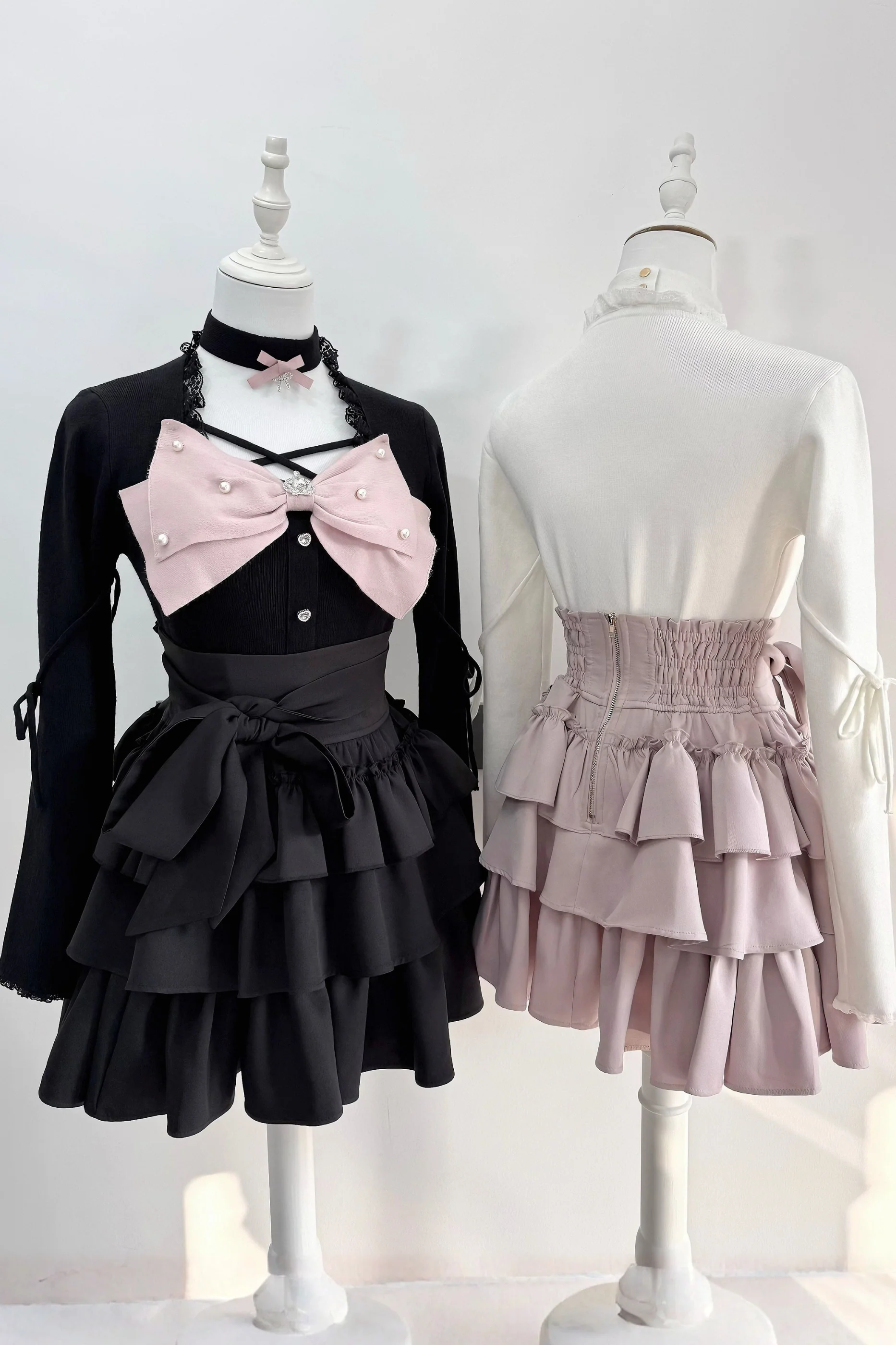 Sweet Knit Sweater Top + Tiered Inner Skirt - Image 2