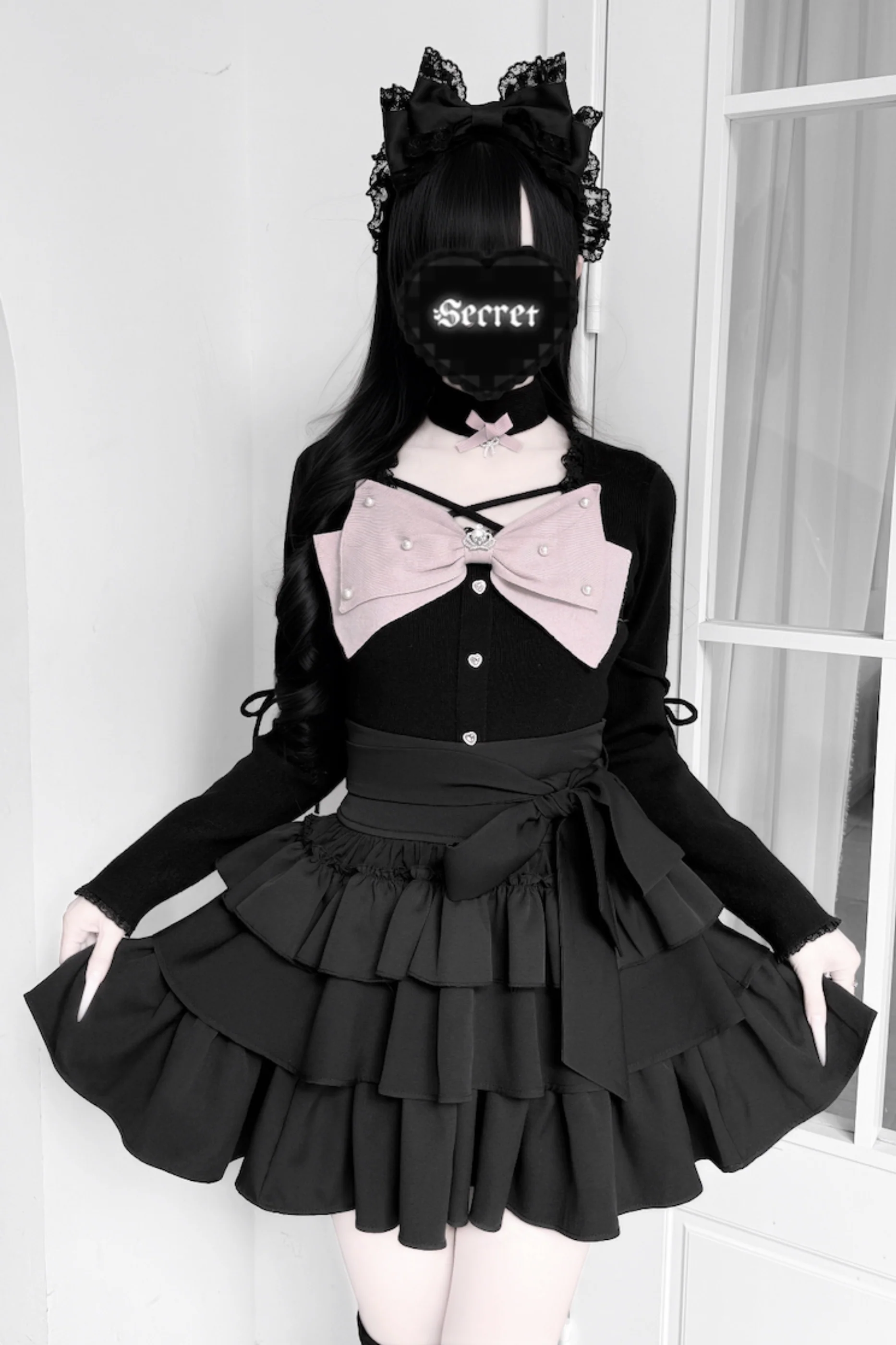 Sweet Knit Sweater Top + Tiered Inner Skirt - Image 4