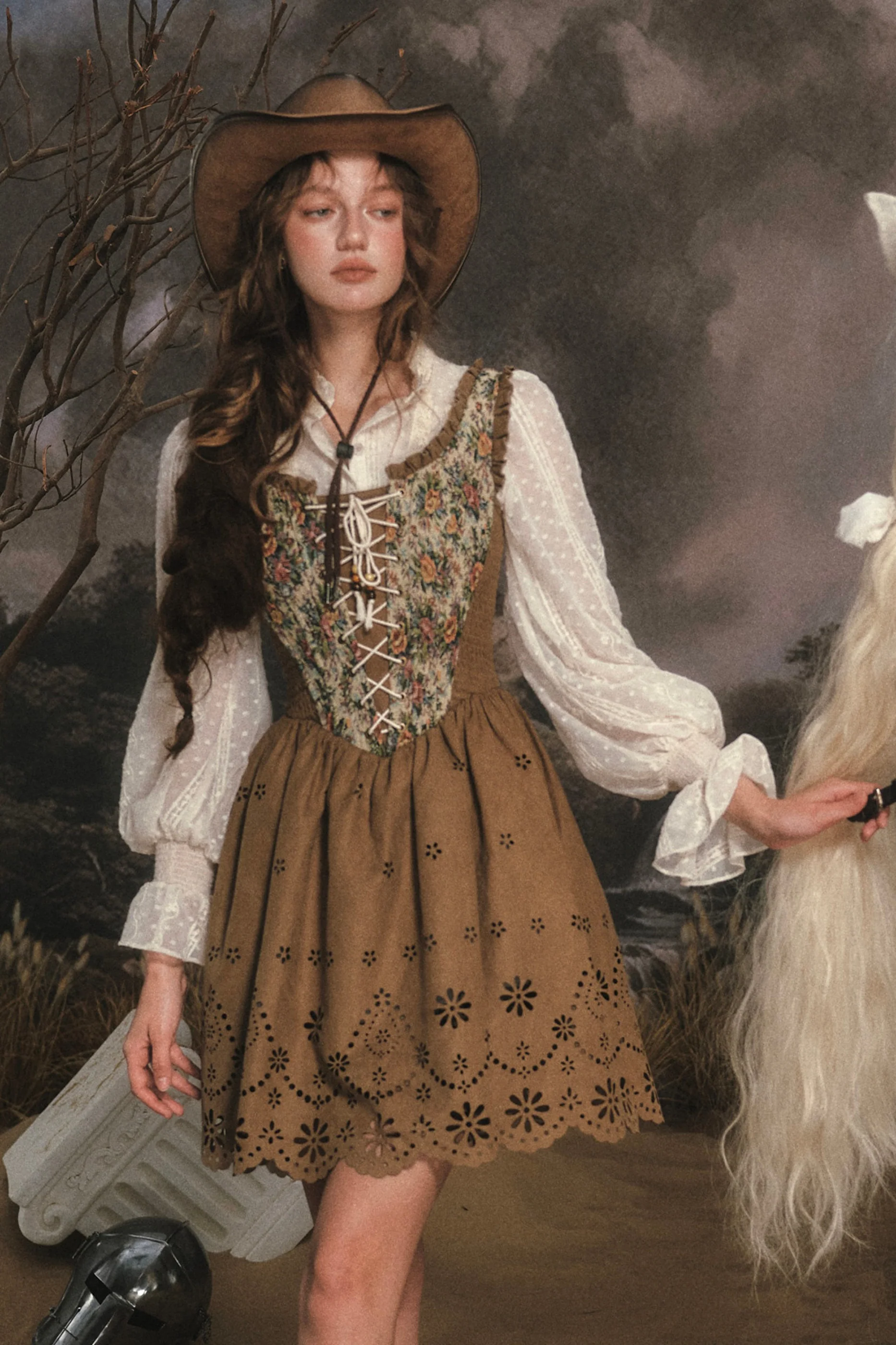 Western Suede Vest Dress - Image 2