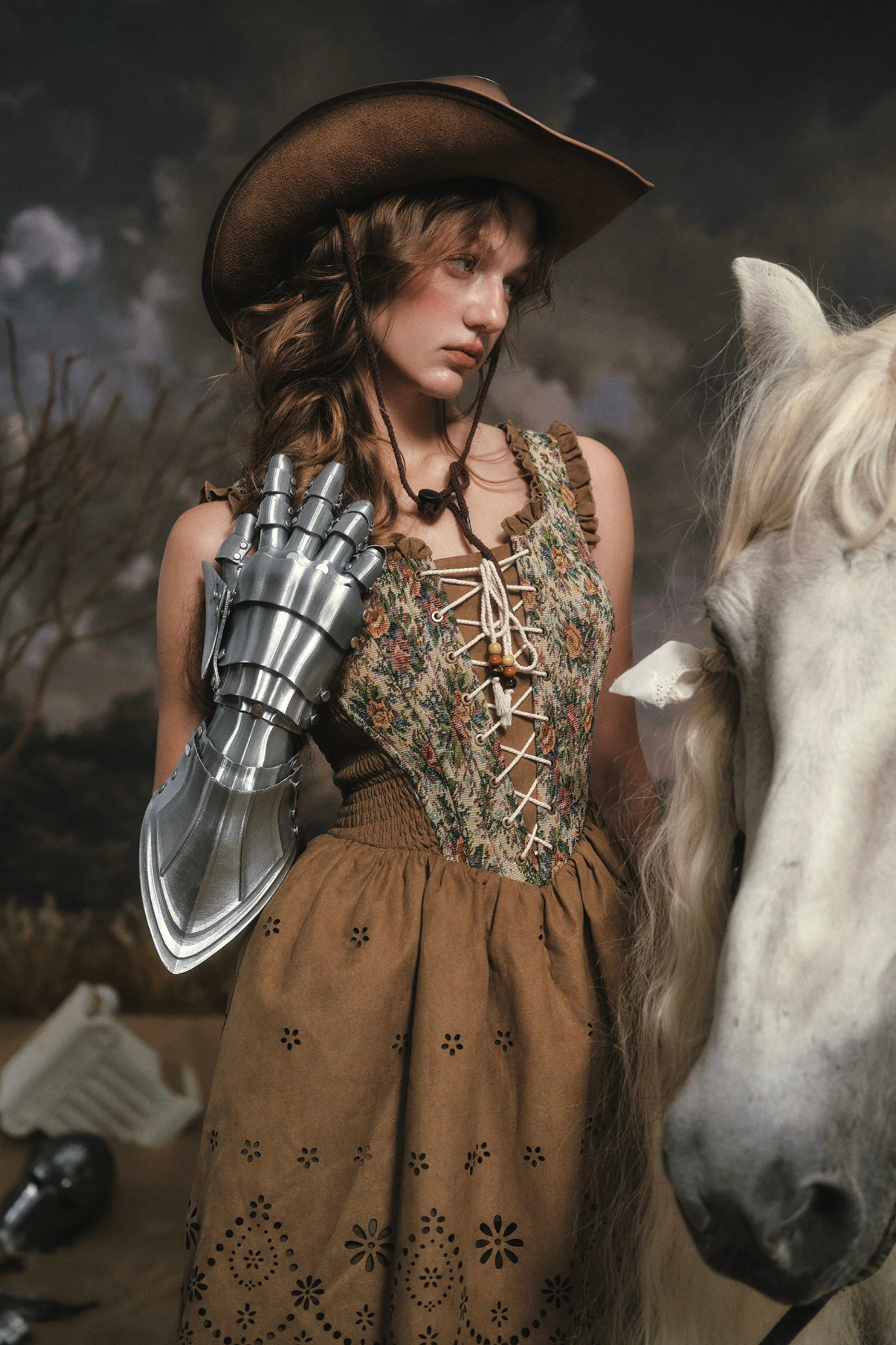 Western Suede Vest Dress - Image 3