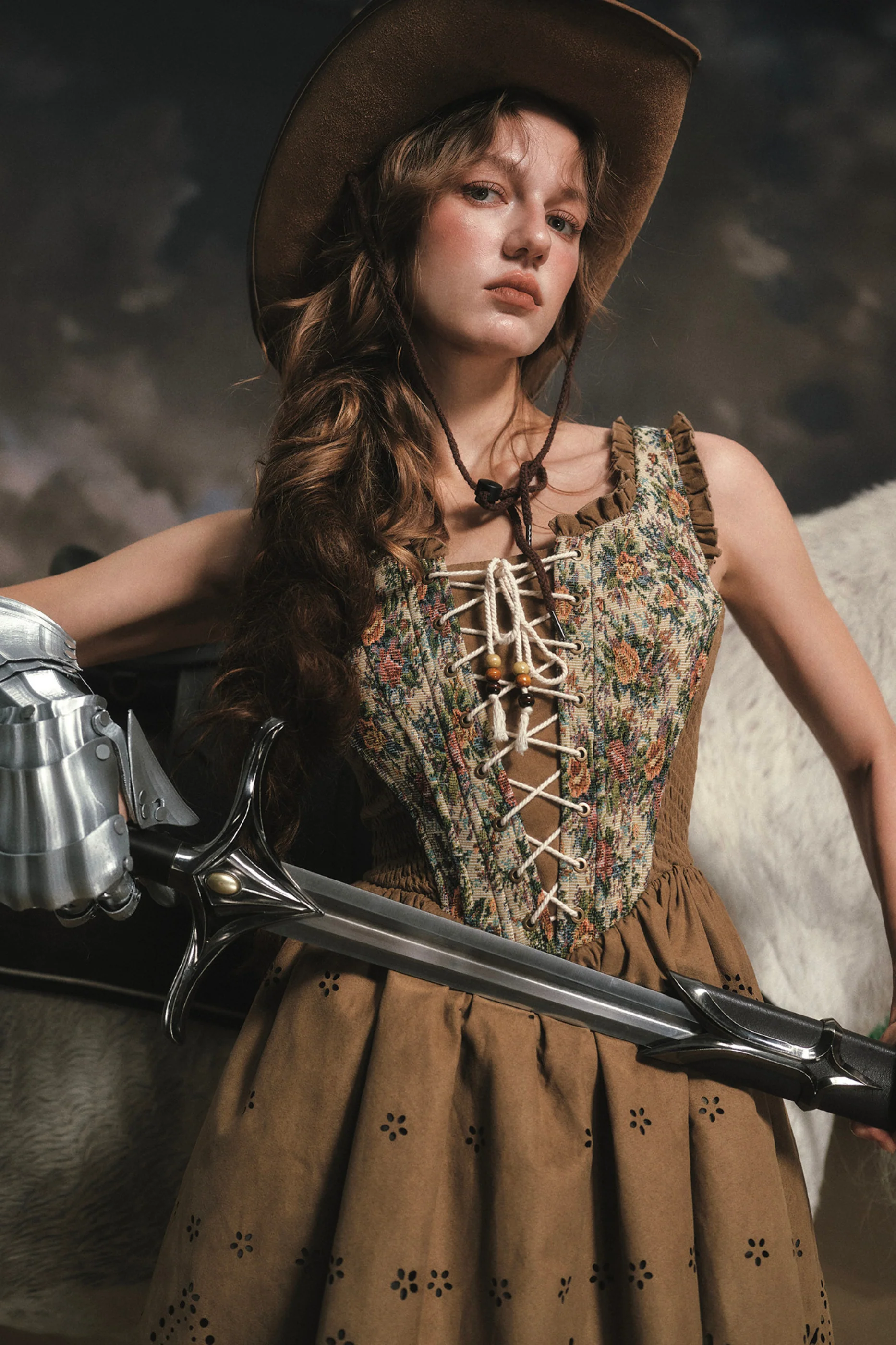 Western Suede Vest Dress - Image 5