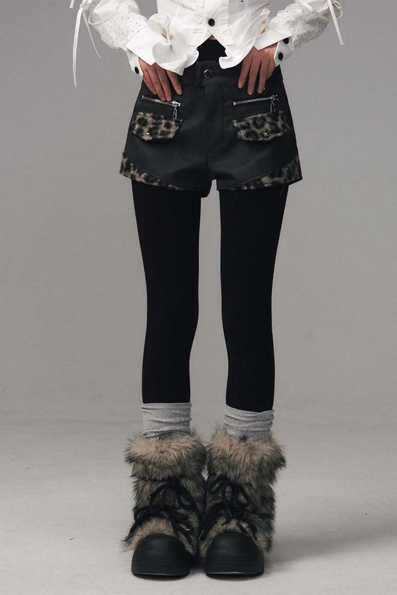 Garden Gray Fleece Tights