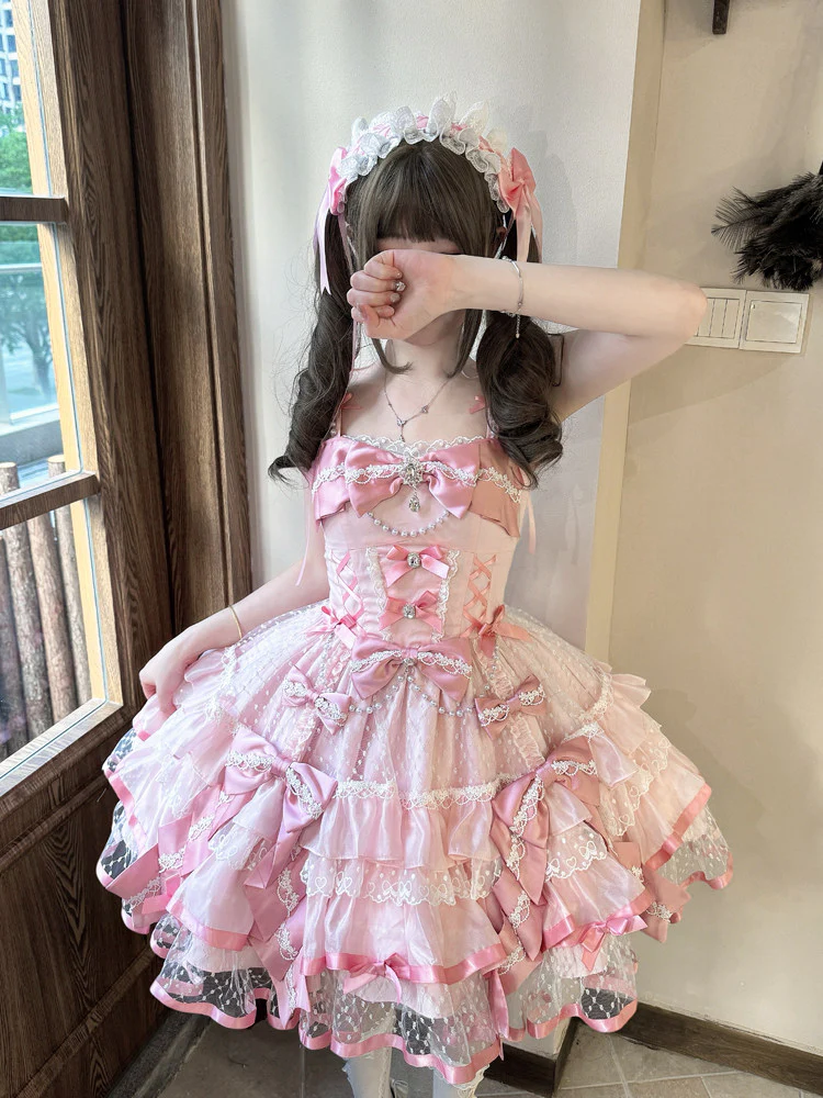 Gem Love Pink Doll Lolita Dress - Image 4