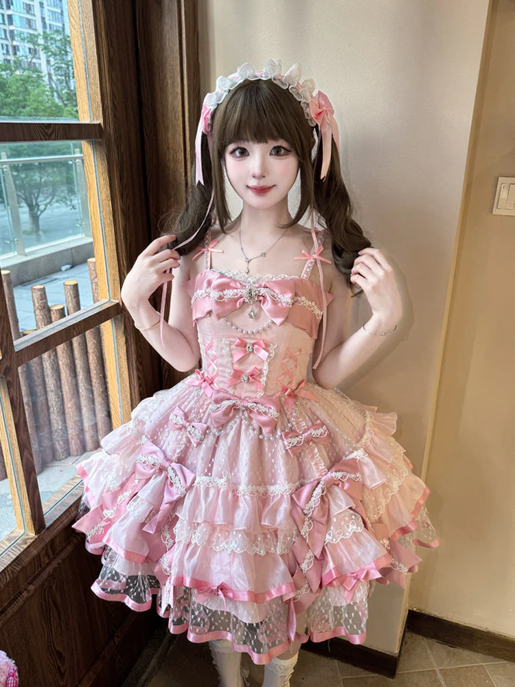 Gem Love Pink Doll Lolita Dress - Image 6