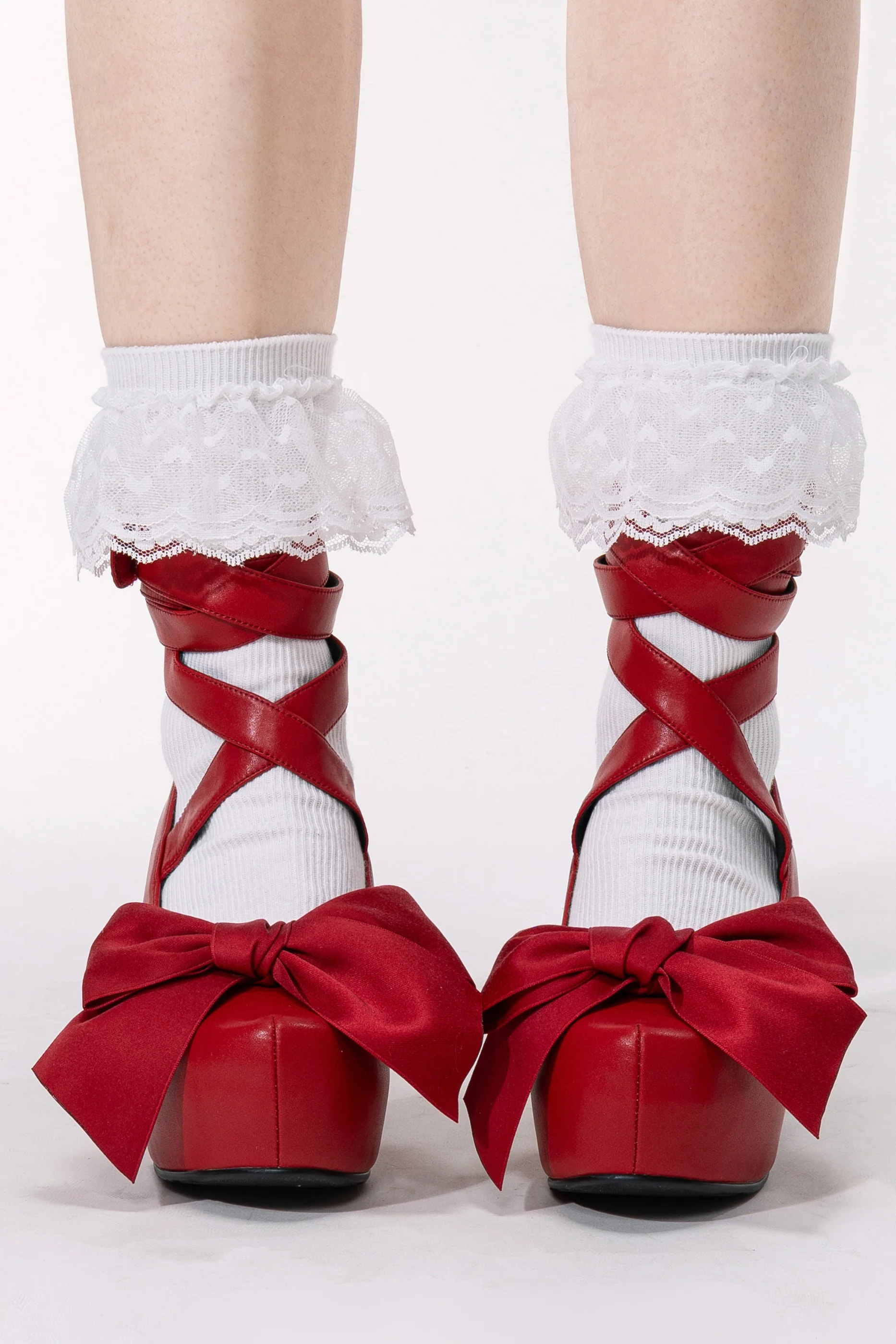 Lace-Up Ribbon Lolita Shoes - Image 11