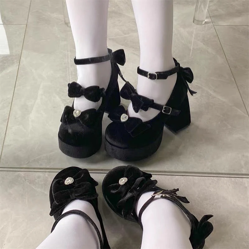Girl Tina Velvet High Heels - Image 11