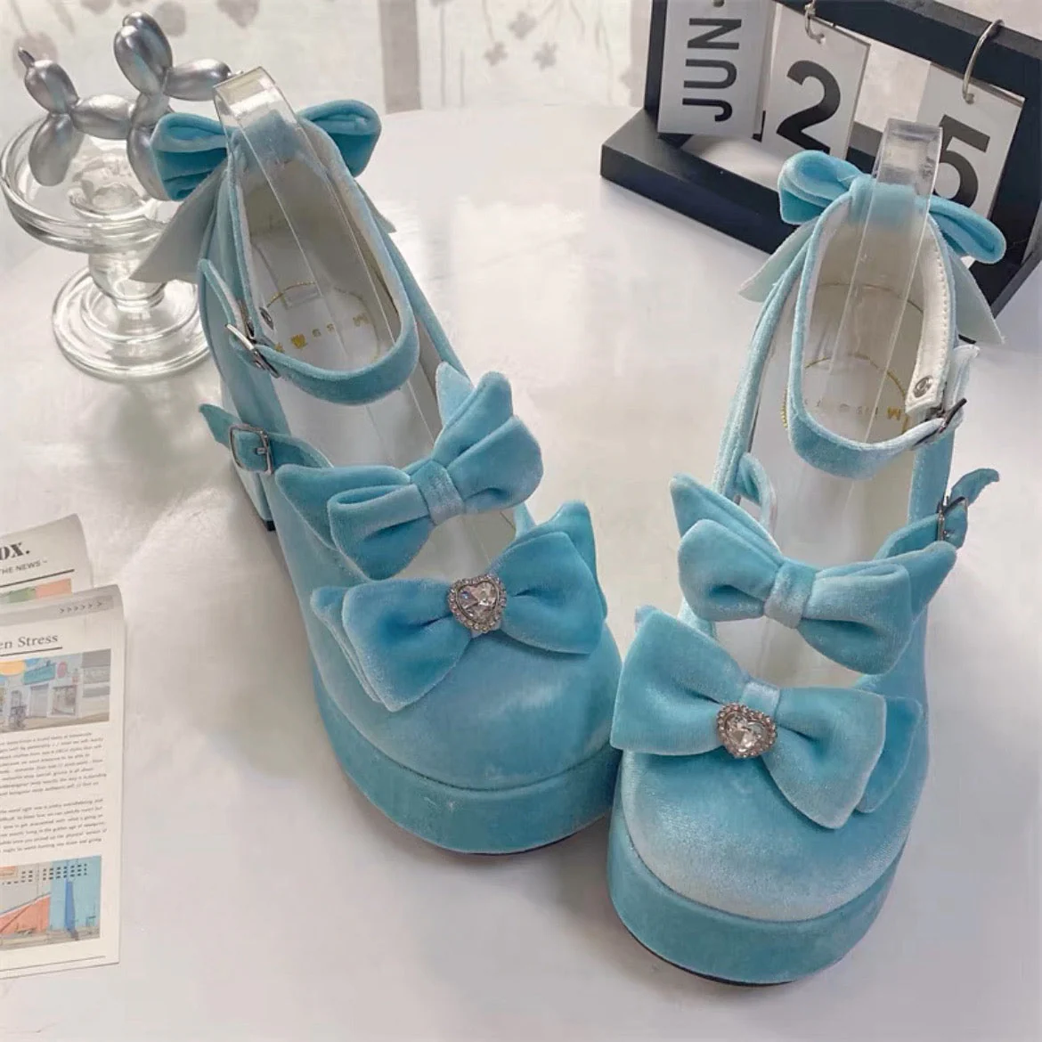 Girl Tina Velvet High Heels - Image 16