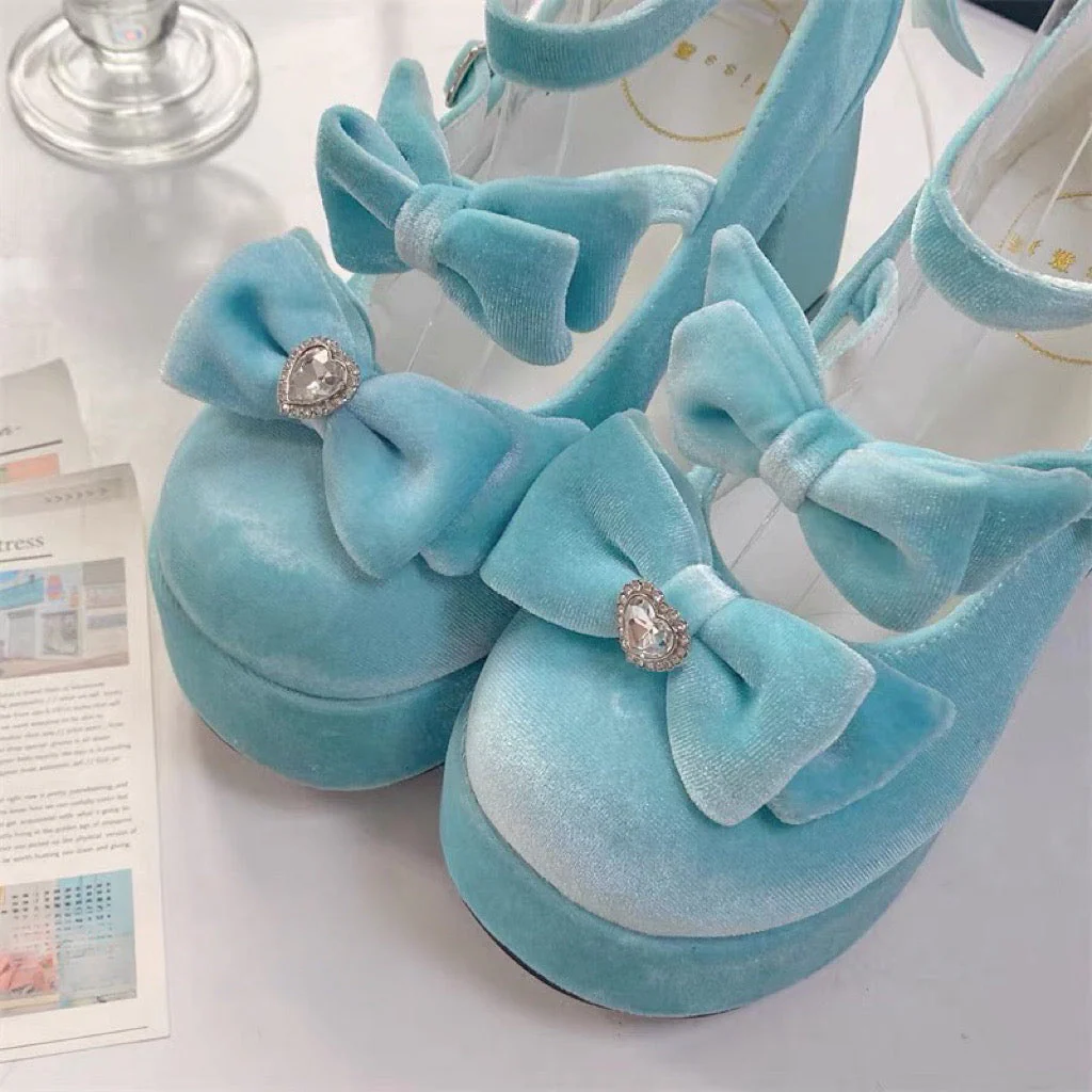 Girl Tina Velvet High Heels - Image 17