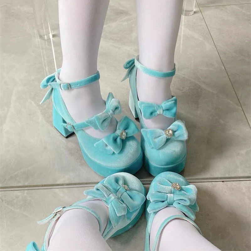 Girl Tina Velvet High Heels - Image 19