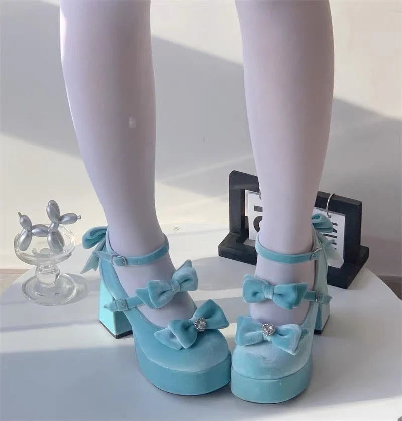 Girl Tina Velvet High Heels - Image 22