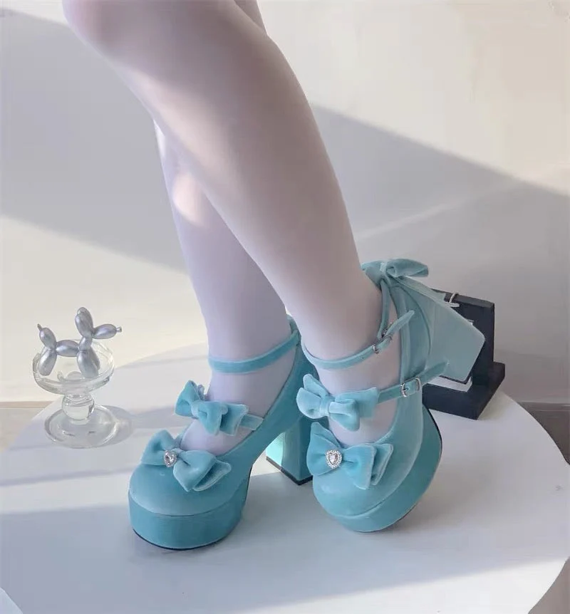 Girl Tina Velvet High Heels - Image 23