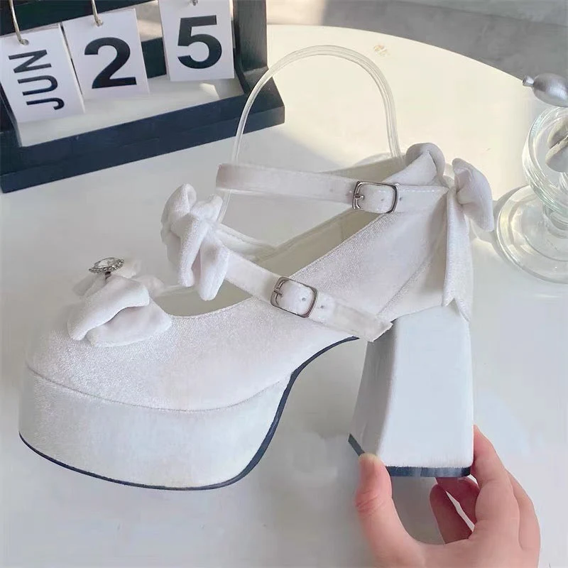 Girl Tina Velvet High Heels - Image 5