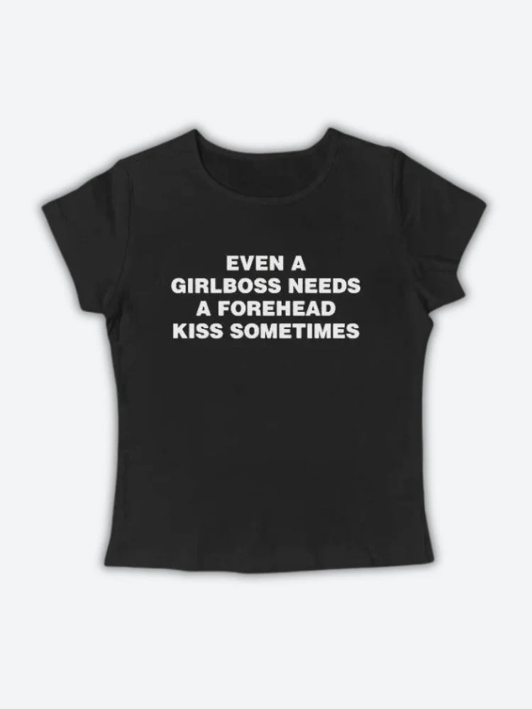 Girlboss Needs A Forehead Kiss Tee - Image 3