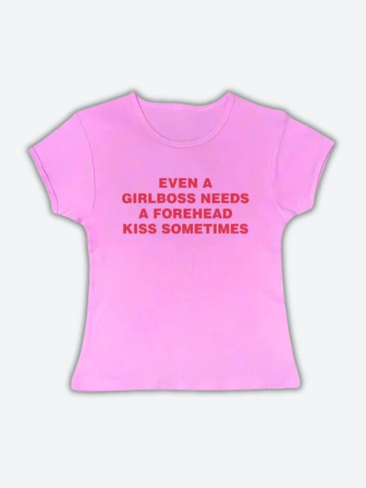 Girlboss Needs A Forehead Kiss Tee - Image 6