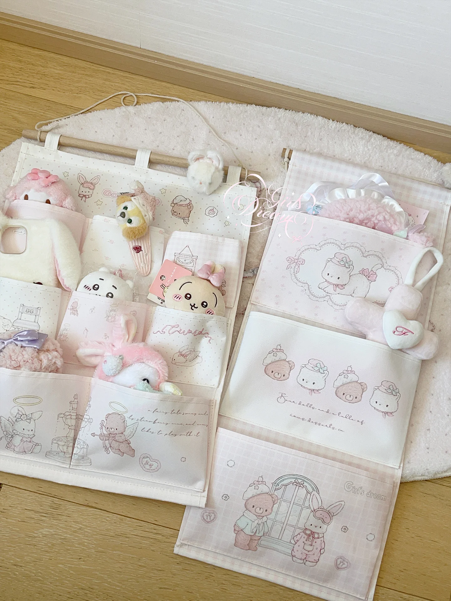 Girl's Dream bunny and bear wall-mounted storage bag - Image 7