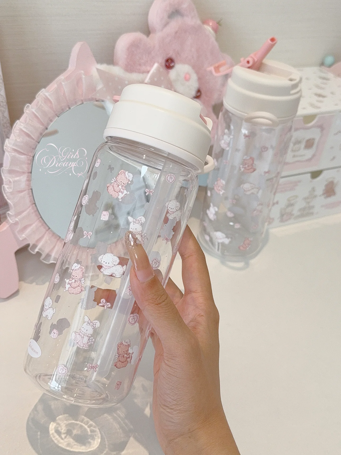 Girl's Dream Rabbit Bear Water Cup - Image 2