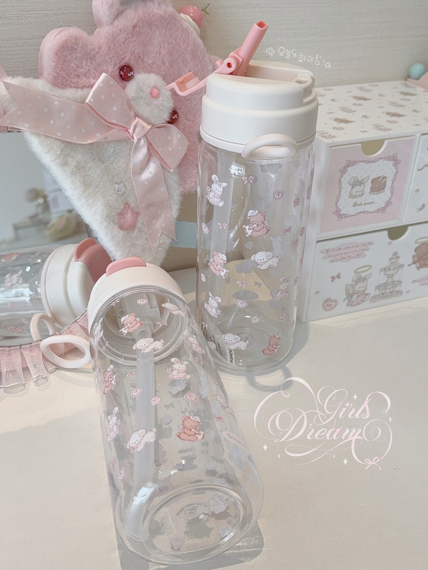 Girl's Dream Rabbit Bear Water Cup - Image 5