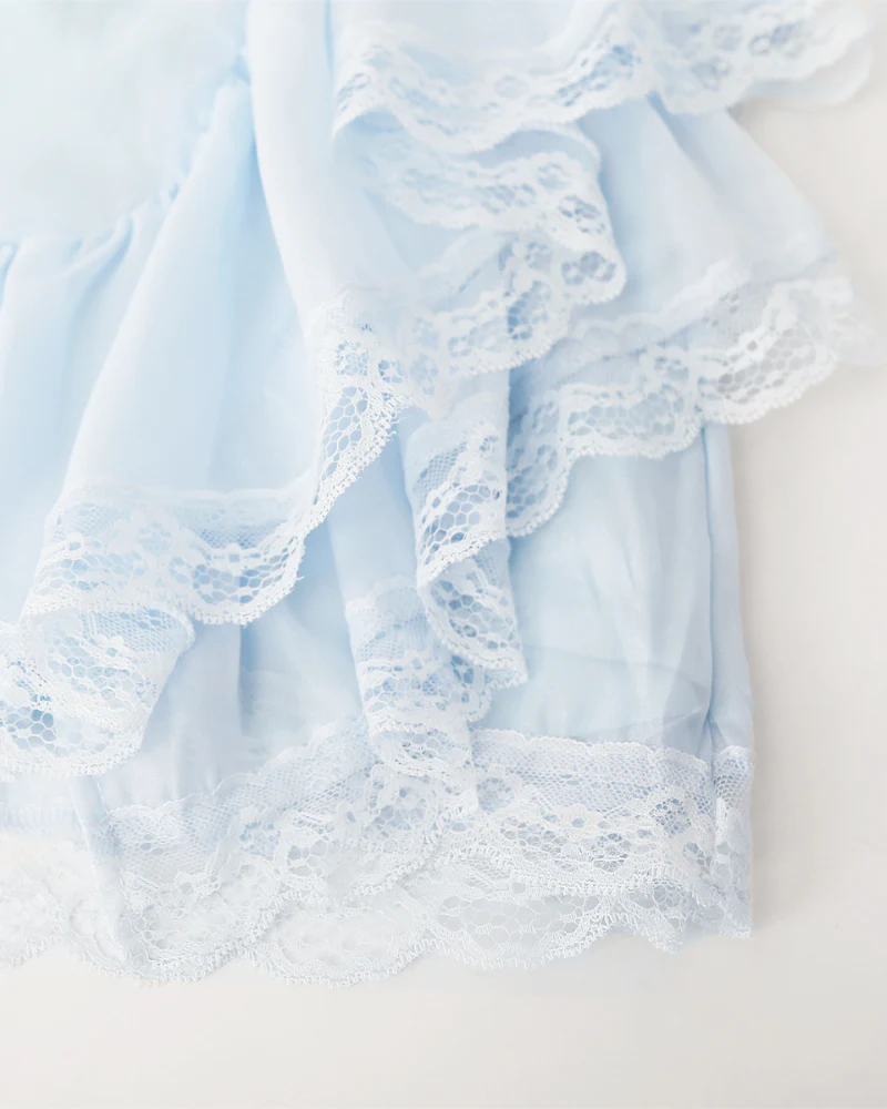 Glacier Multi-layered Lace Splicing Coquette Dress - Image 5