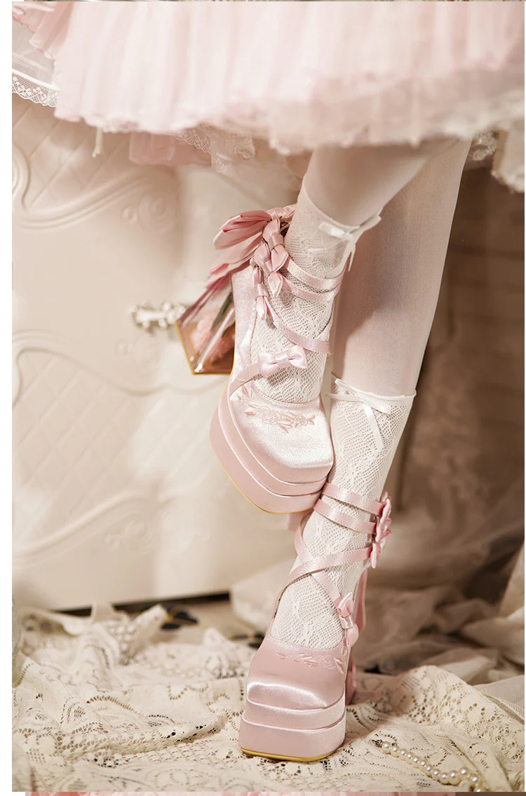 Glass Flower House Lolita High Heels - Image 12