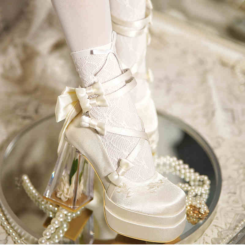 Glass Flower House Lolita High Heels - Image 2