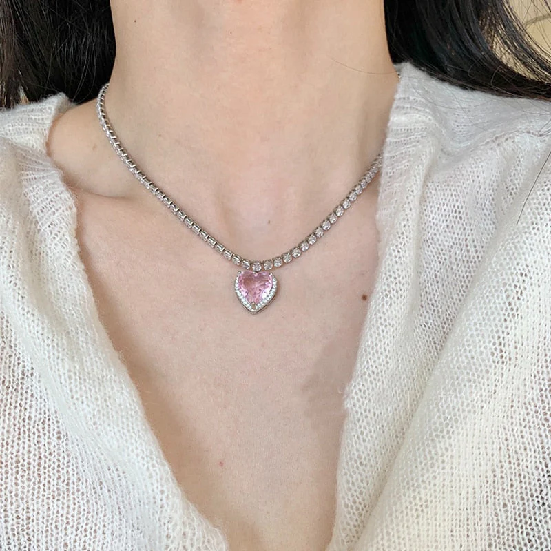 Glittering Heart Necklace - Image 3