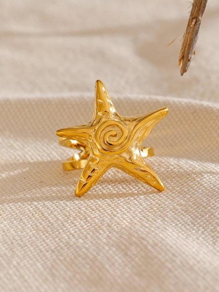 Gold Starfish Ring - Image 4