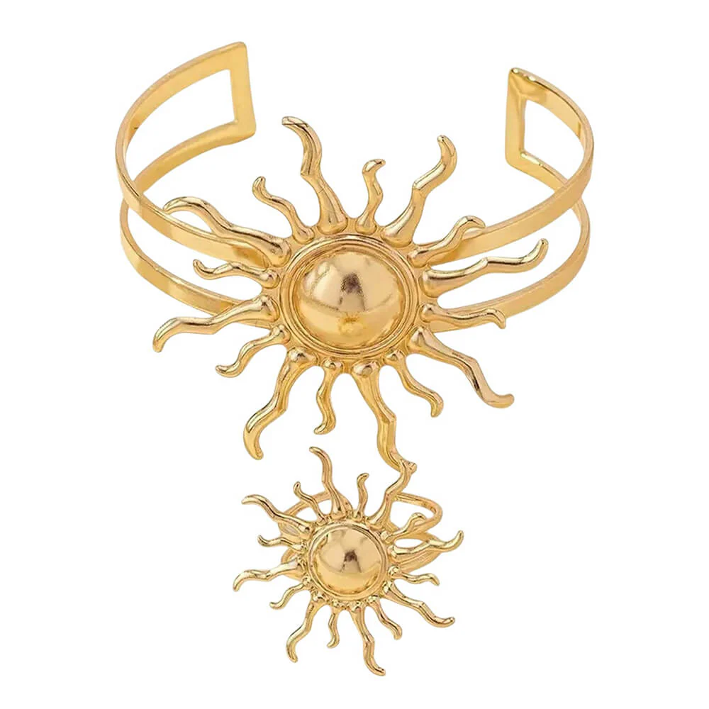 Gold Sun Bracelet and Ring Set - Image 6